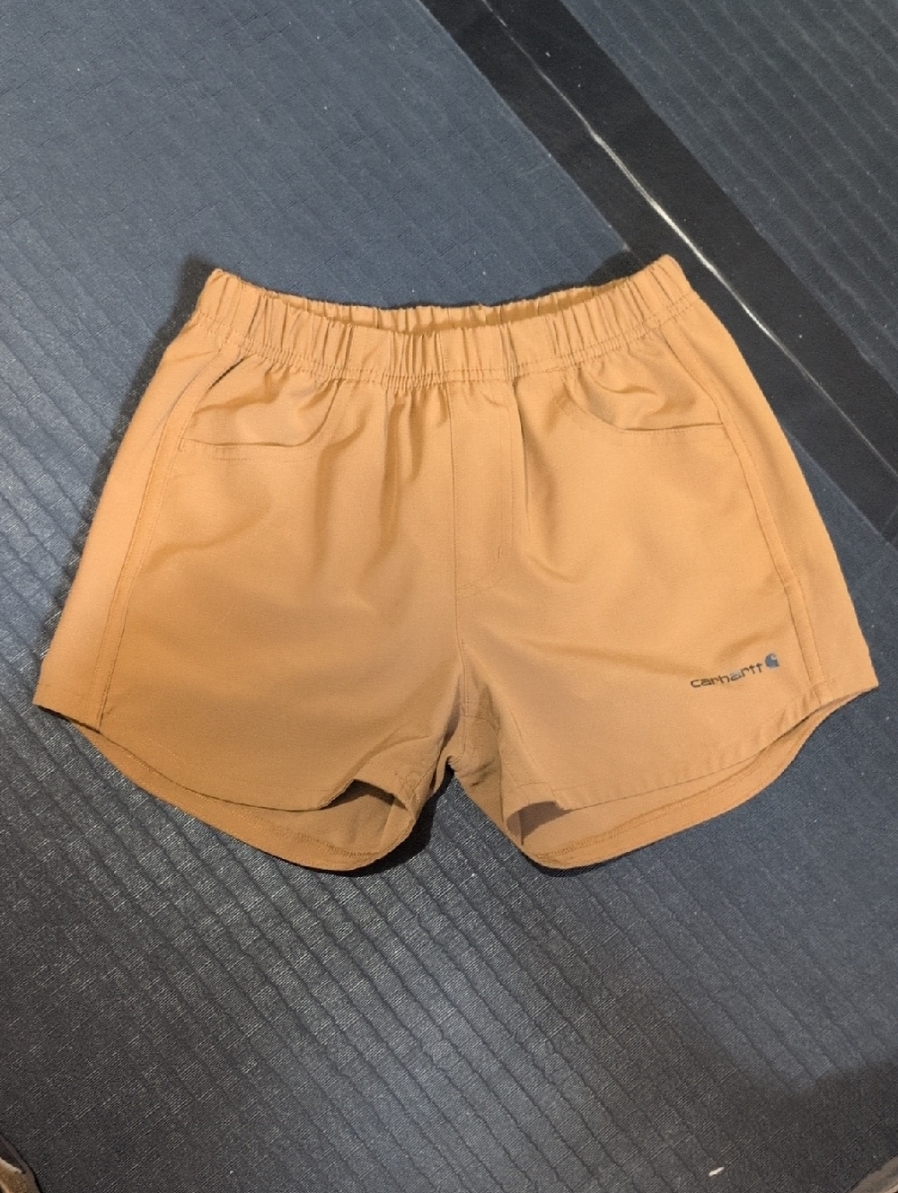 Carhartt Girl's Tan Elastic-Waist Active Shorts